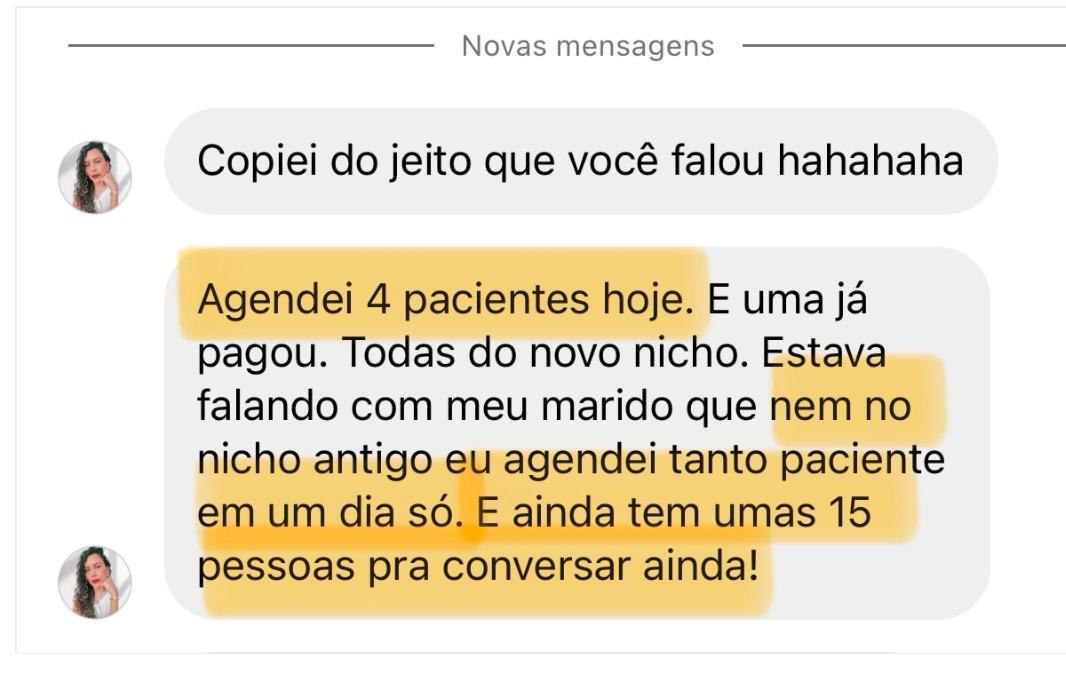 Print de depoimento de aluna 2