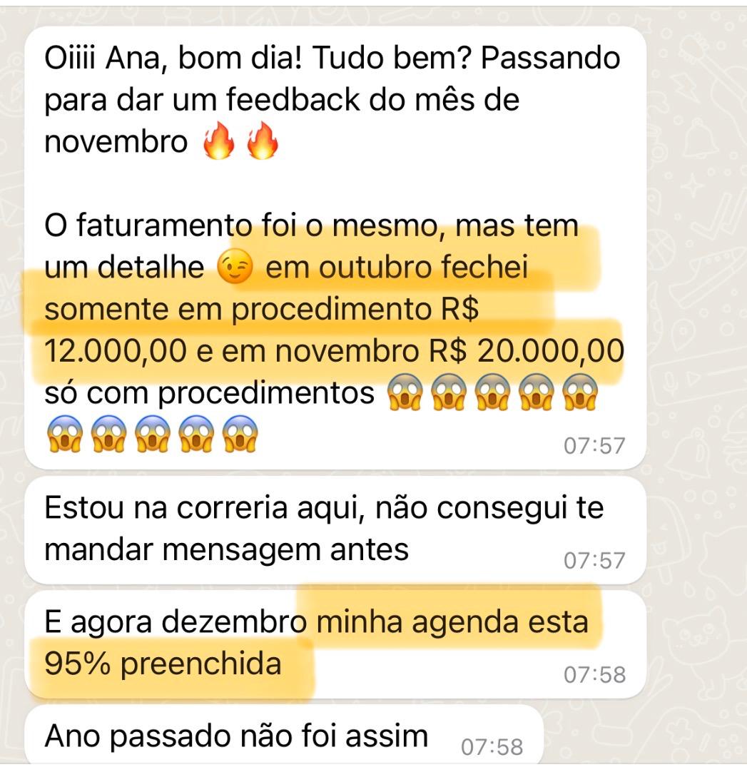 Print de depoimento de aluna 4